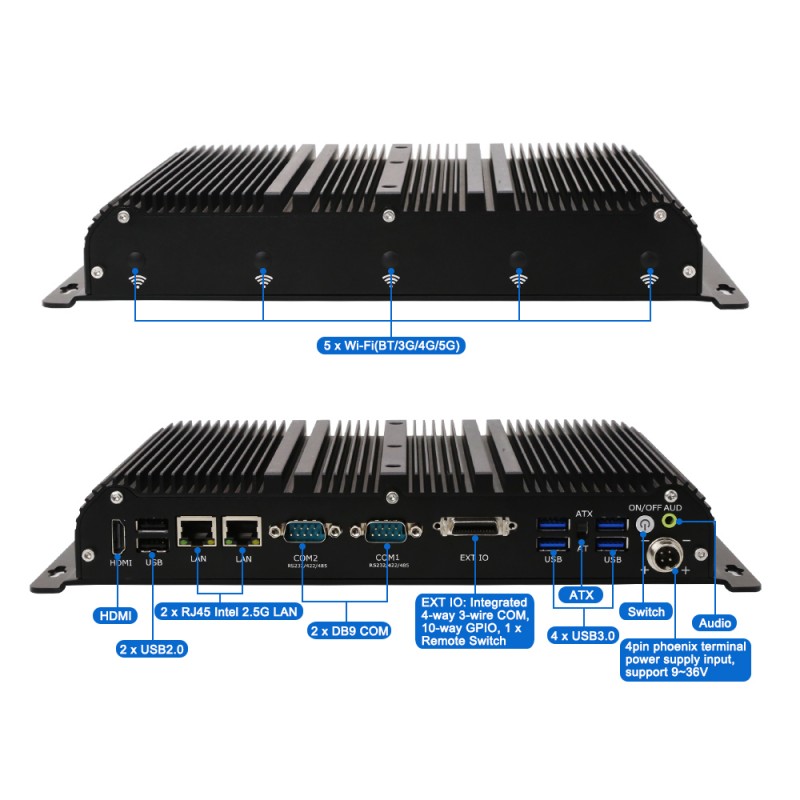 Industrial Fanless edge AI PC  - огляд і ціна Fanless Industrial Pc Rs485 Core I7