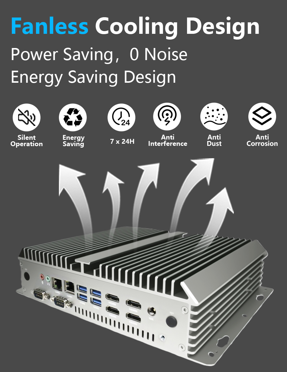 Fanless Industrial Mini PC 6xR - огляд і ціна Fanless Industrial Pc Rs485 Core I7