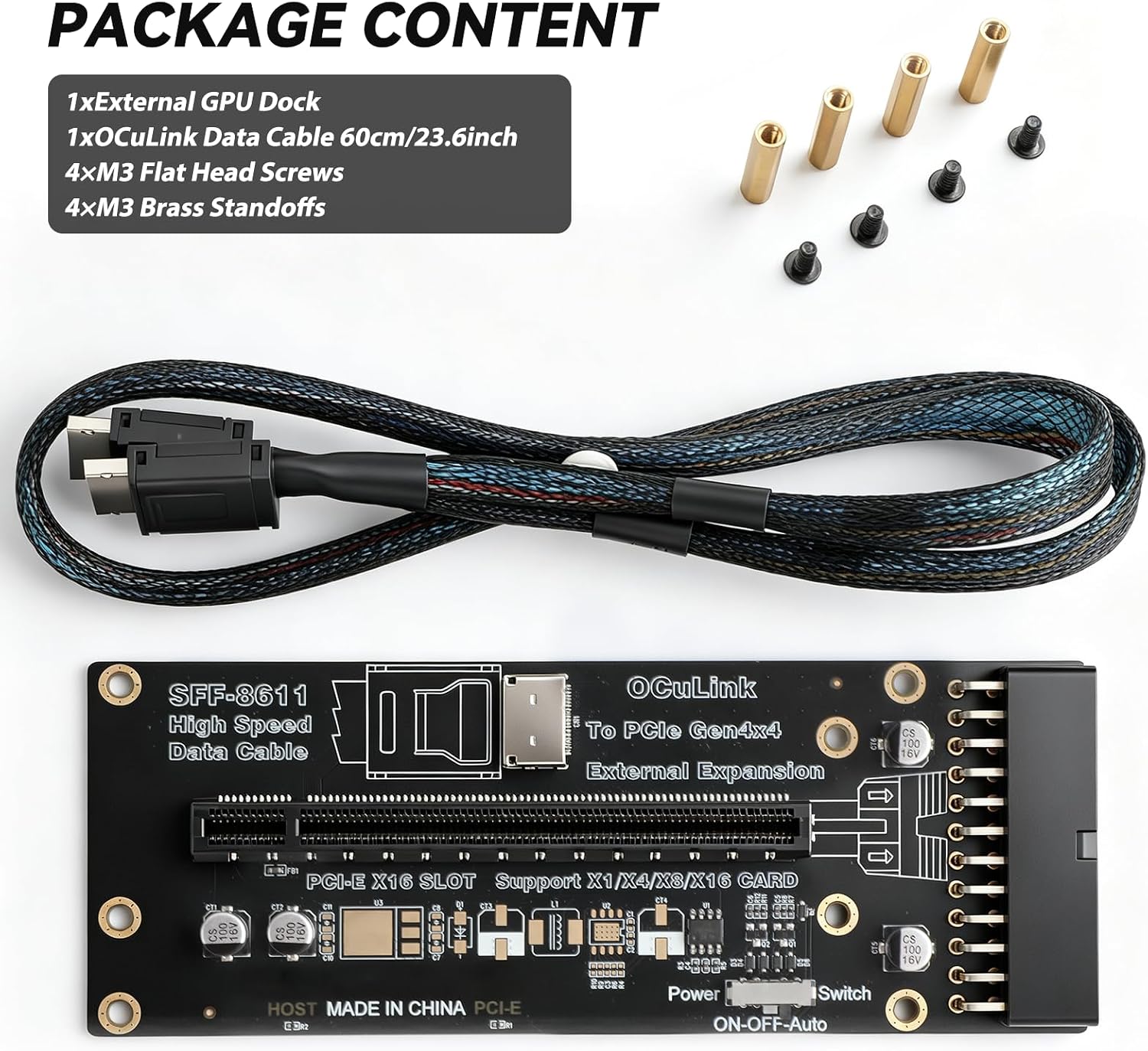OCuLink PCIe 4.0 X4 64Gbps SFF - огляд і ціна Oculink Egpu Mini Pc