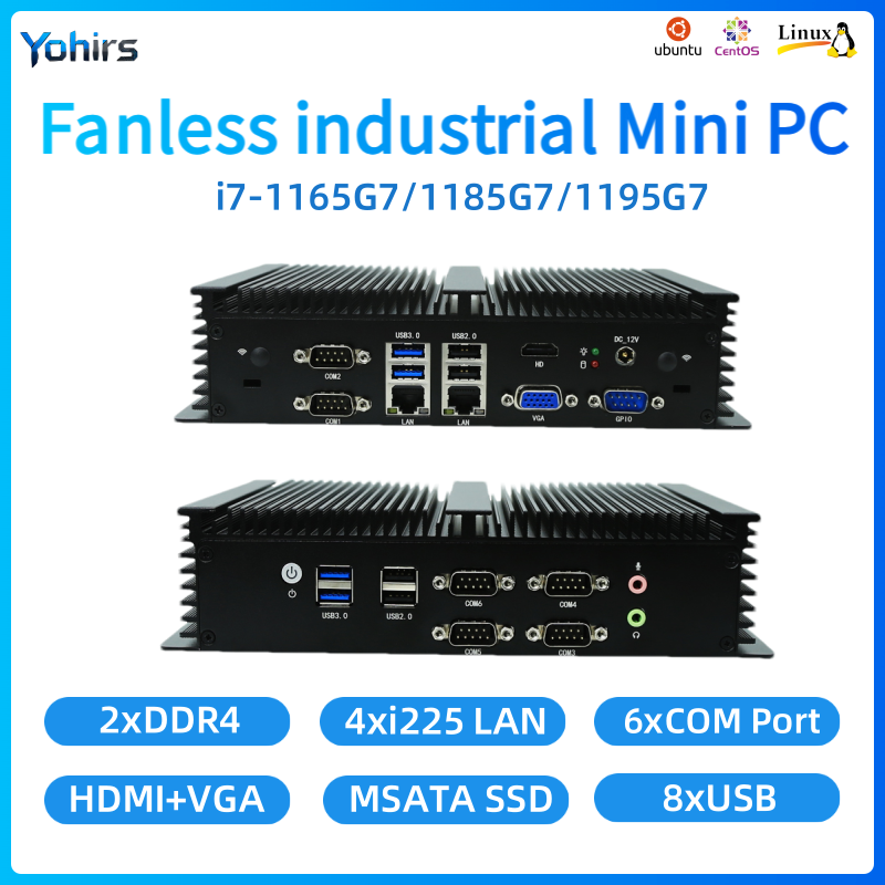 Fanless Embedded PC Intel Core - огляд і ціна Fanless Industrial Pc Rs485 Core I7